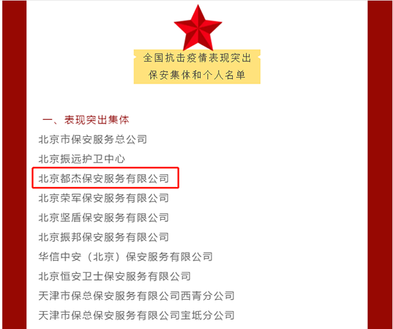 不负声誉履职责 不忘初心再出发 北京必发bifa保安效劳有限公司 荣获“体现突出整体”称呼 - 公司新闻 - 必发bifa
